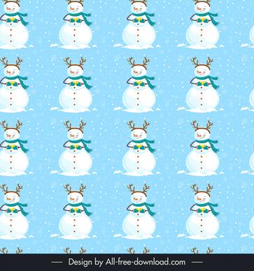 christmas  pattern template repeating cute snowman decor