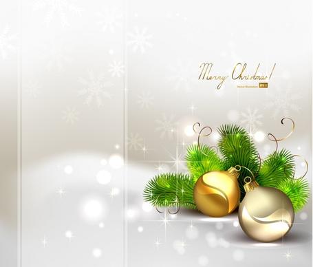 christmas background template luxury bokeh light shiny baubles