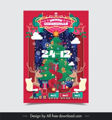 christmas poster template cute classic decor