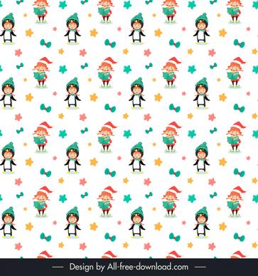 christmas seamless pattern cute repeating funny kids decor 