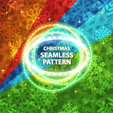 christmas seamless pattern snowflake colored vector