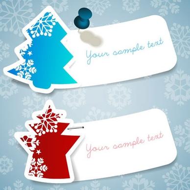 christmas snowflake stickers vector