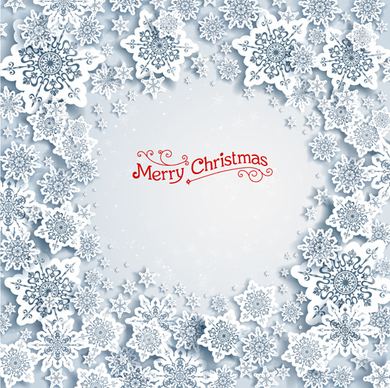 christmas snowflakes backgrounds vector