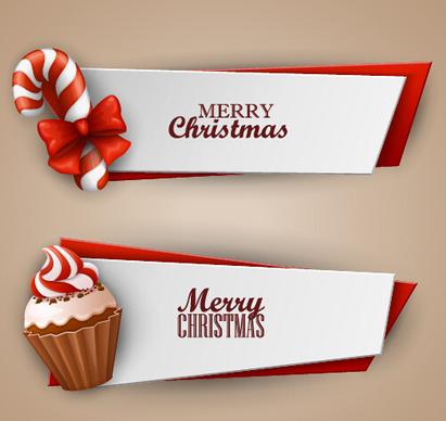 christmas sweet banner vector