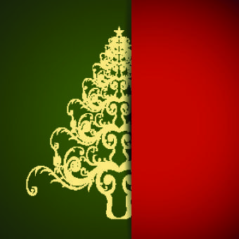 christmas tree with background vector