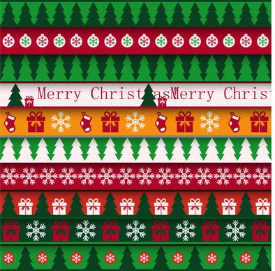 christmas tree with ornament seamless pattern vector
