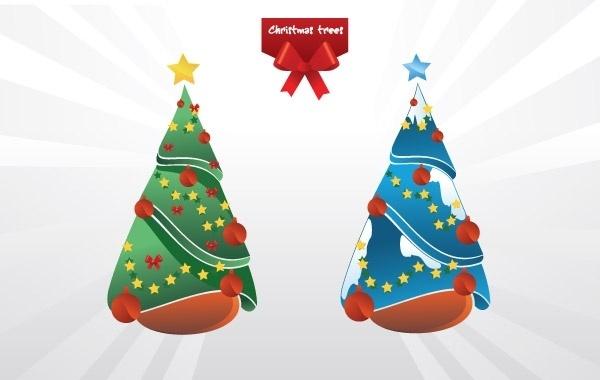 Christmas trees vector                 