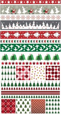 christmas two sides continuous background 01 vector