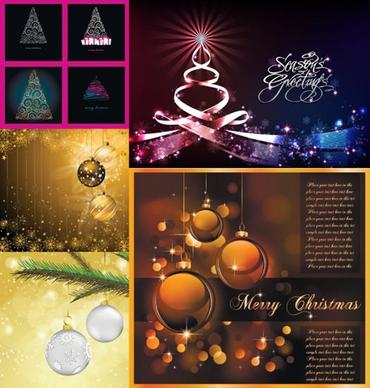 christmas background templates sparkling elegant decor