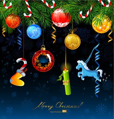 christmas with14 new year creative background set
