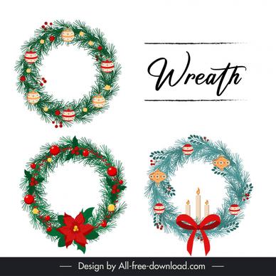 christmas wreath design elements elegant classic