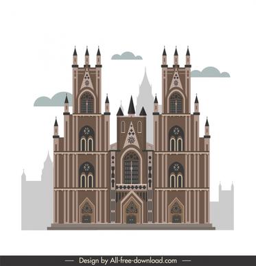 church york minster icon template elegant retro symmetric flat sketch