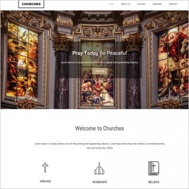 churche website template