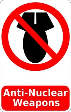 Cibo Anti Nuclear Weapons Sign clip art