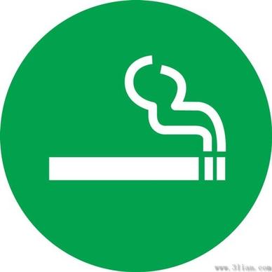 cigarette icons vector green background