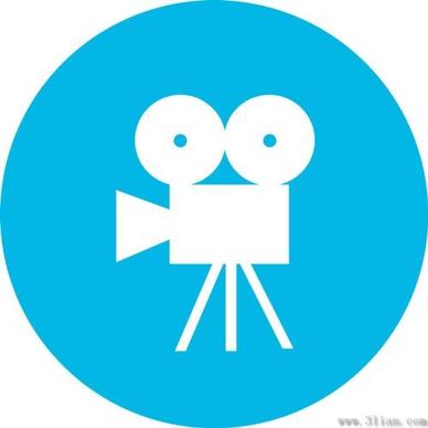 cinematography blue icons vector
