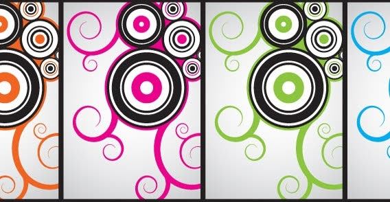 Circle and curly free vector