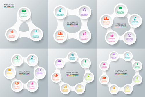 circle business infographic creative vector
