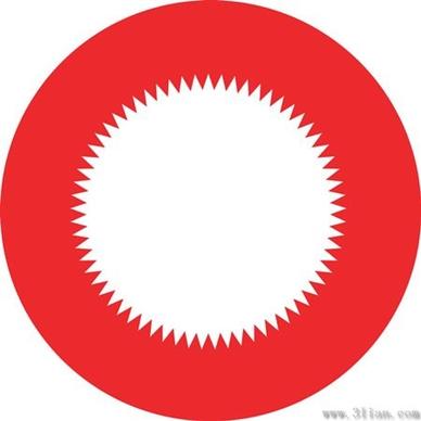 circle icon vector red background
