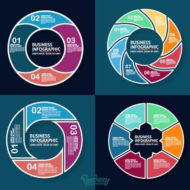 circle infographic set
