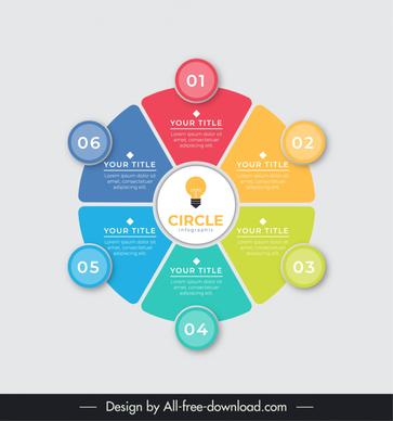 circle infographic template symmetric modern layout 