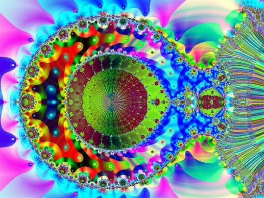circles fractal colourful