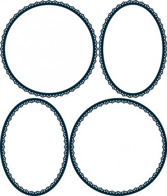 circles illustration with classical decorative border