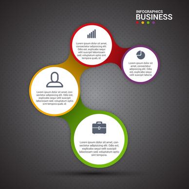 circles vector illustration of business infographic diagram