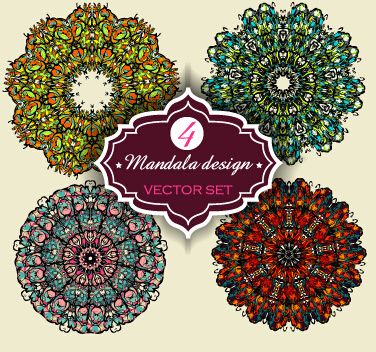 circular mandalas design vector