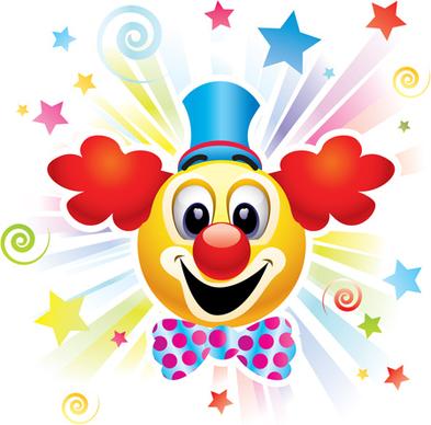 circus clown poster background vector