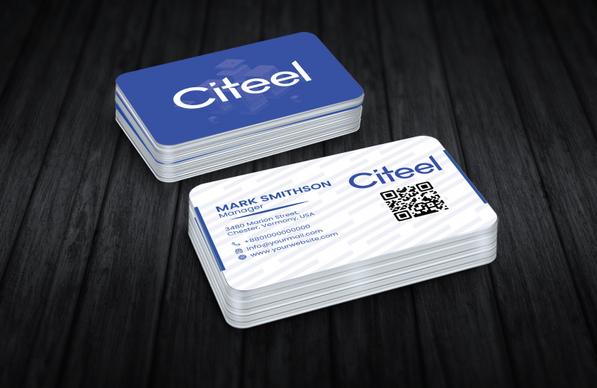 citeel business card zipped template modern 3d
