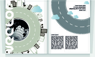 city magazine cover vector