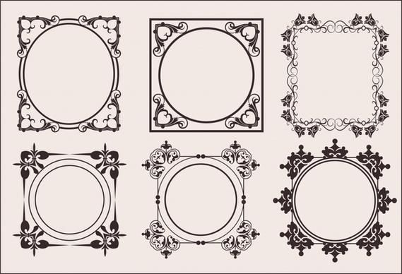 border templates elegant classical european symmetric decor