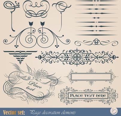 wedding card decorative elements artistic classical elegant sketch