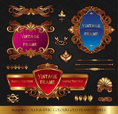 premier badge template shiny elegant european symmetric decor