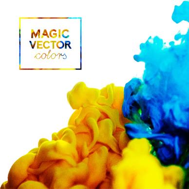 classic ink cloud magic effects vector background