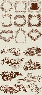 classic lace pattern vector