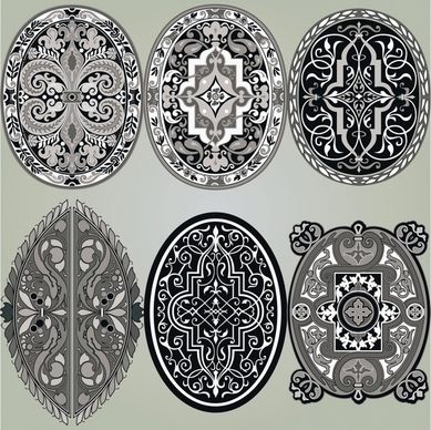 royal labels templates elegant retro european symmetric decor