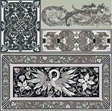 decorative templates elegant retro oriental design