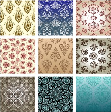 decorative pattern templates modern colored symmetric repeating decor
