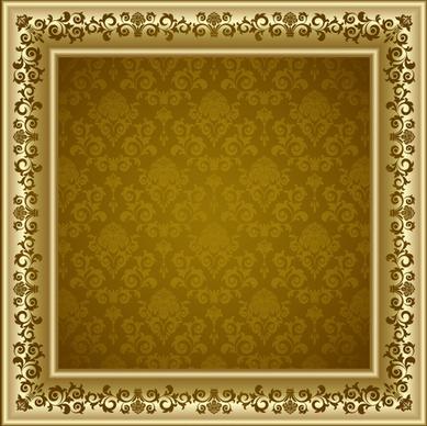 photo frame template elegant golden classical symmetric decor