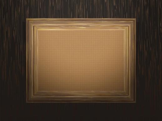 classic wood frame 03 vector