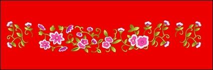 classical chinese auspicious small flowers vector