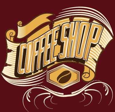 classical coffee shop logos vector set