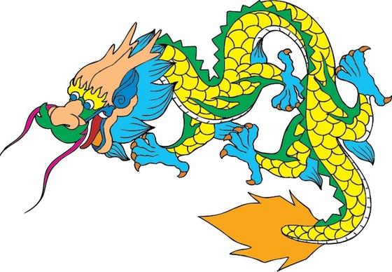 classical dragon pattern vector