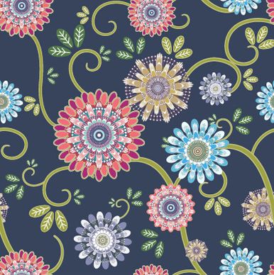 classical flowers pattern seamless vector set