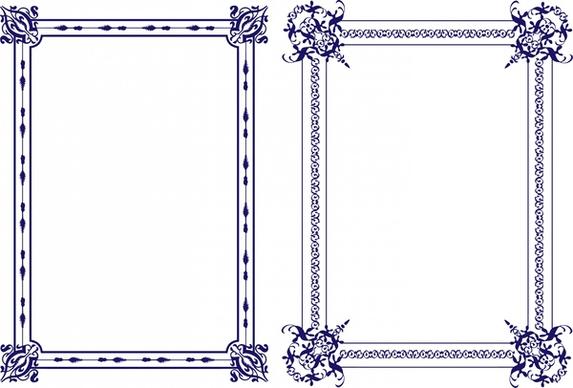 classical frames design violet style decoration