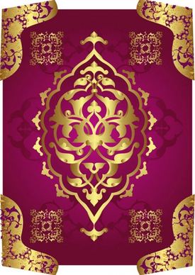classical gold pattern 01 vector