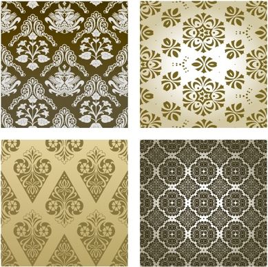 decorative pattern templates retro repeating symmetric decor