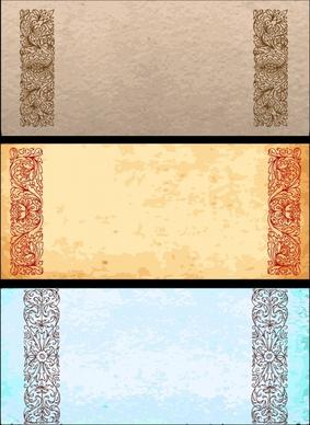 old paper pattern templates oriental retro plain decor